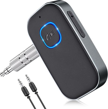 COMSOON Bluetooth Car Receiver, 3.5mm AUX, Noise Cancelling, 16H Battery