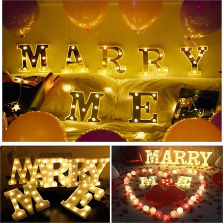 Lyklasse Marry Me Light Up Sign, Neon Wall Decorative Lamp