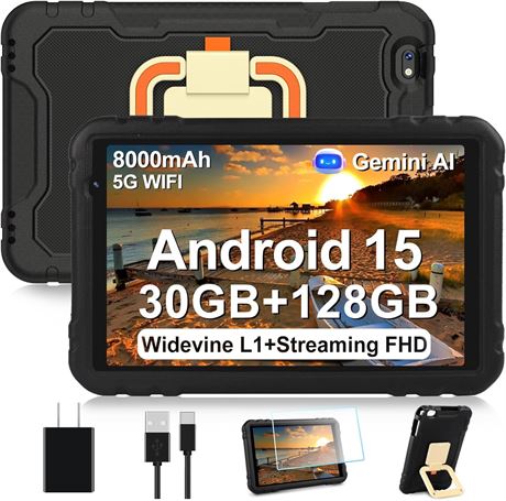 Gemini 2025 Tablet 10" Android, 30GB RAM, 128GB ROM, 1TB Expand, 8000mAh
