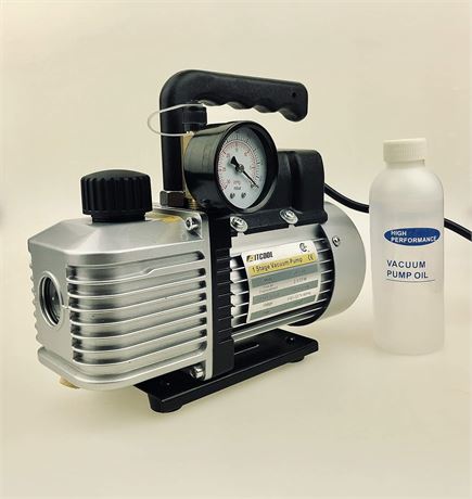 Weberdisplays Aitcool 2 CFM Vacuum Pump with Gauge for HVAC/R