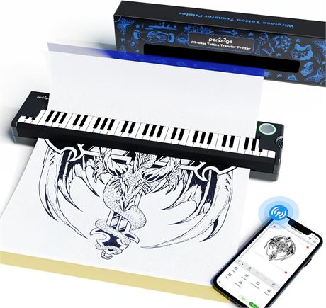 PeriPage Pino Wireless Tattoo Stencil Printer - Portable Thermal Transfer