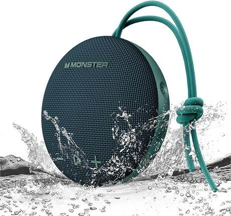Monster Bluetooth Speaker IPX8 Waterproof, Bluetooth 5.4, Loud HD Sound