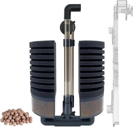 10-20 Gallon Aquarium Sponge Filter Dual Outlet for Fry Betta Shrimp Nano Tank