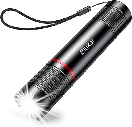 Blukar LED Flashlight Rechargeable Zoomable Waterproof Handheld Torch Camping