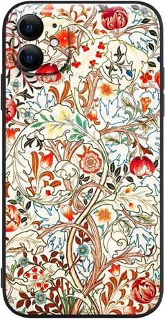 Coque Berkin Arts Silicone Case iPhone 11 Pink William Morris