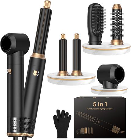 Hair Dryer Brush 5-in-1: Professional Hot Air Styler & Blow Dryer
