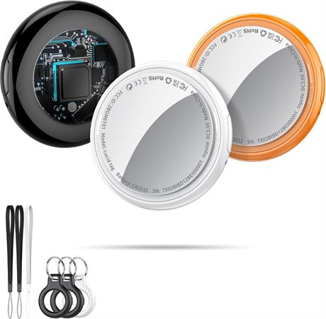 Étiquettes tracker 3-pack compatibles Apple Find My avec étuis