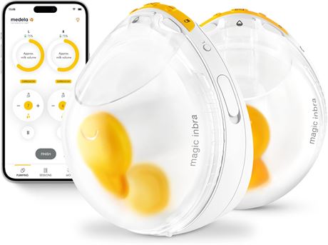 Medela Magic InBra Hands-free Wearable Breast Pump with FluidFeel, App