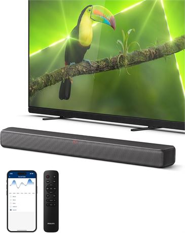 Philips B5109 SoundBar, 2.0ch, DTS Virtual:X, Dolby Digital+, BT LE, Roku Ready