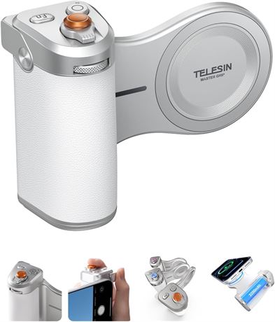 TELESIN Pro Shot Grip for iPhone 17 12, Bluetooth Shutter Grip, 3200mAh