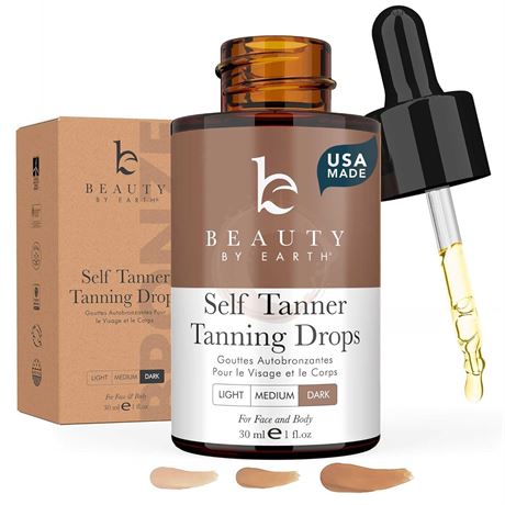 Self Tanning Drops for Face   USA Made, Organic & Natural, Ultra Dark