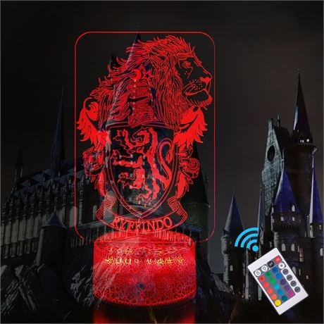 Veilleuse 3D LED enfant lion tactile télécommande 16 couleurs