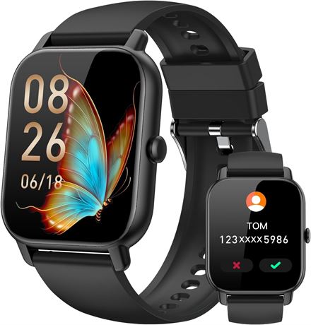 Smart Watch Men & Women, Answer Calls, HD Fitness Tracker, IP68 Waterproof