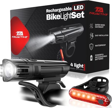 Kit éclairage vélo USB avant/arrière 4 modes rechargeable