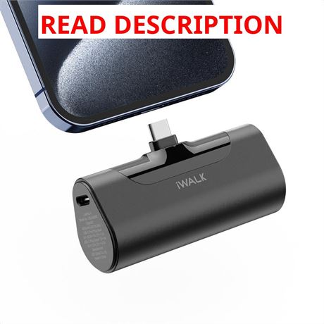 iWALK Portable Charger for iPhone 17/16/15 USB-C 20W 4,500mAh Fast Charge