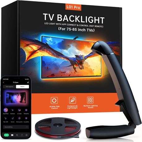FFJ TV Lights Change with Screen, 18ft LED Backlight for 75 85 inch TVs