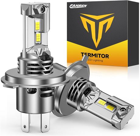 FAHREN Ampoule LED H4 1200% lumineuse, 60 000 lm, 9003 1:1, 6500 K