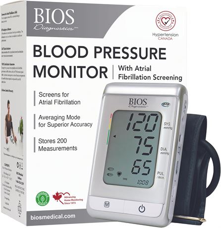 BIOS Diagnostics Tensiom tre AFib   usage domicile, lecture bras,  cran 200