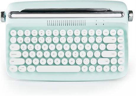 YUNZII ACTTO B303 Wireless Retro Typewriter Keyboard, Sweet Mint
