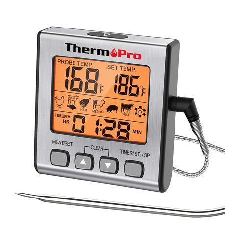 ThermoPro TP16S Thermom tre viande cuisson et grill, r tro clairage
