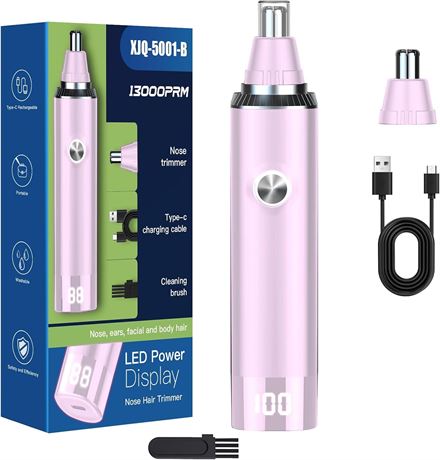 Ginity Tondeuse pour oreilles et nez, rechargeable 2 en 1 pour hommes et femmes