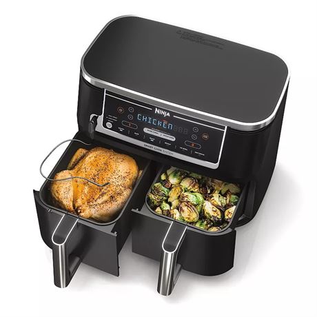 Ninja Foodi 6-in-1 10-qt 2-Basket Air Fryer with DualZone & Smart Cook - Black