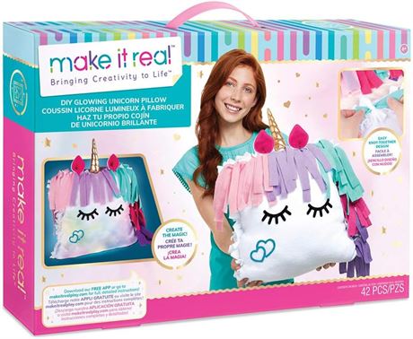 Make It Real Glowing Unicorn Pillow DIY Kit