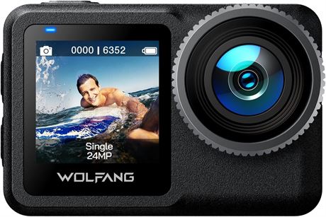 WOLFANG GA440 Action Camera 5K30FPS 24MP 40m Waterproof 2.2" Touch EIS 64GB