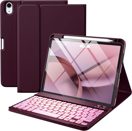 Harvopu iPad Air 11" Keyboard Case M3/M2/Air5/Air4 with Pencil Holder
