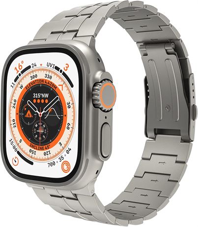 Bracelet LULULOOK titane pur compatible Apple Watch Ultra 49mm iWatch Ultra