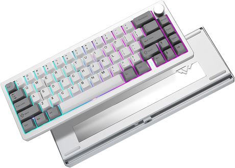 YUNZII AL68 Wireless Keyboard, 60% with Knob, Hot Swappable, BT/2.4G/USB-C