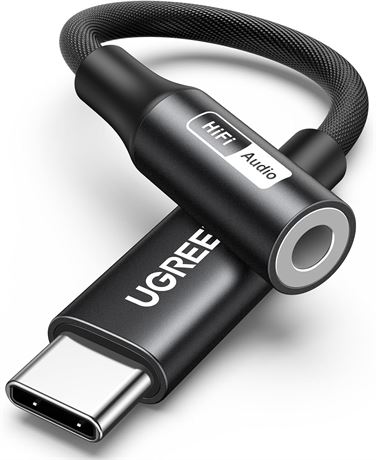 Adaptateur UGREEN USB-C vers audio 3,5 mm Hi-Res 32 bit/384 kHz