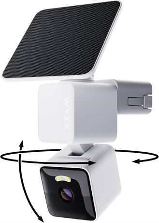 WYZE Solar Cam Pan, Wireless Outdoor Pan-Tilt 2K 360  Wi-Fi Cam, AI Motion