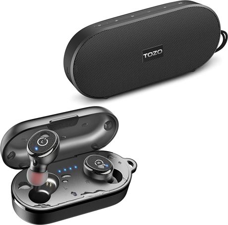 TOZO T10 Wireless Earbuds + 20W Bluetooth Speaker Bundle