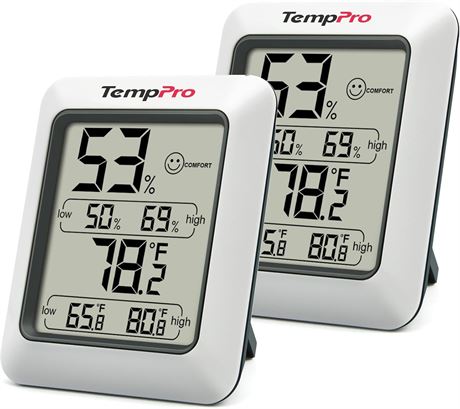ThermoPro TP50   Lot de 2 hygrom tres d int rieur   Thermom tre et humidit