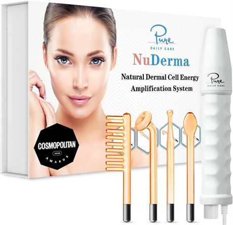 NuDerma Baguette portable de th rapie cutan e avec n on   Anti- ge, fermet