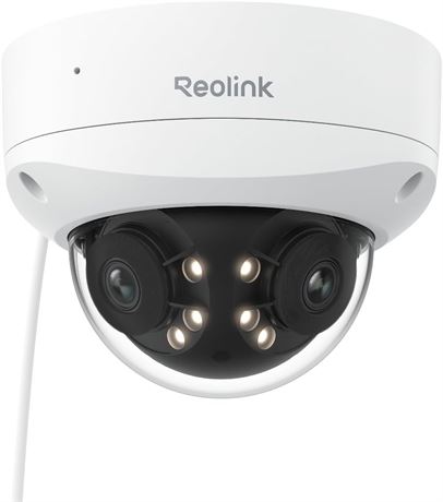 REOLINK 4K 8MP Dual-Lens PoE IP Camera, IK10 Vandal-Proof, 2-Way Talk, IP67