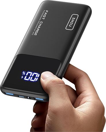 INU Portable Charger 10000mAh USB-C PD 22.5W QC4+ Power Bank