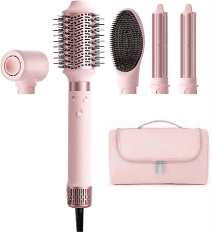 MESCOMB 5-in-1 Dual-Voltage Hair Dryer Brush, 1400W, Negative Ionic Styler