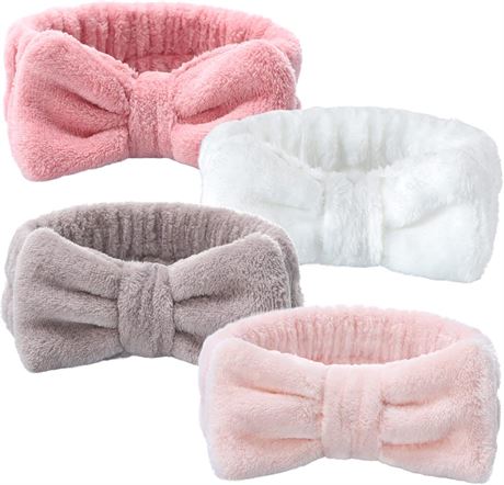 Bandeaux Spa VITEVER Lot 4 Microfibre Nœud Fille