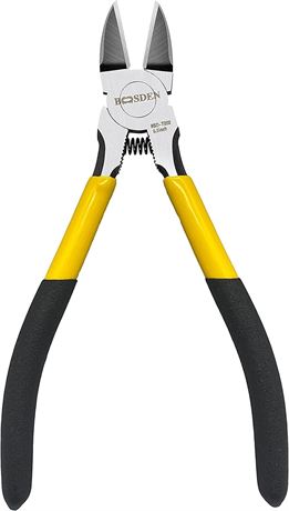 BOOSDEN 6.5in Wire Cutters Flush Cutters Jewelry Craft Wire Snips Spring-Loaded