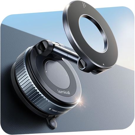 Lamicall Support T l phone MagSafe Voiture, Ventouse 360 , Tableau de bord