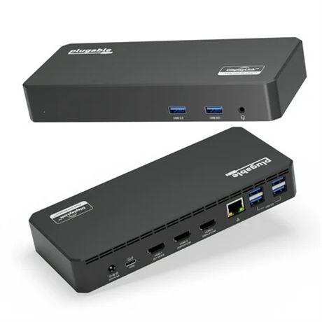 Plugable USB-C Triple Display Docking Station with Laptop Charging
