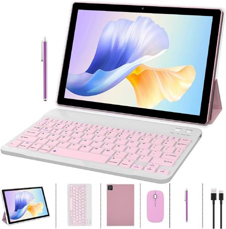 ZZB 2 in 1 Tablet Keyboard, Stylus, 10.1 IPS, 8GB+64GB, Android 15.0