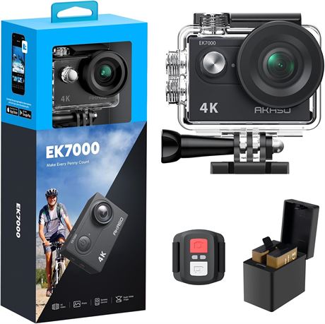 AKASO EK7000 4K 20MP Action Camera WiFi EIS Waterproof 131FT Remote Control