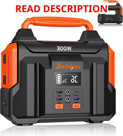 Portable Power Station 300W 257Wh Lithium Battery Generator for Home & Outdoor