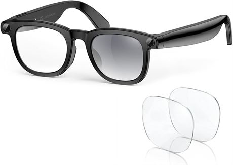 EarlySincere Smart Glasses 8MP 4K Camera, Bluetooth, AI Assistant