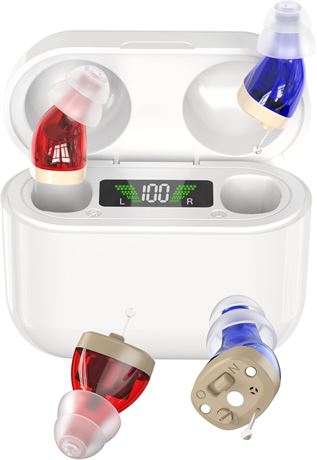 Rechargeable Hearing Aids for Seniors, CIC Digital Noise Reduction Amplifier