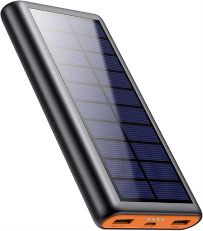 26800mAh Solar Power Bank, Portable Charger with LED, Dual USB Output