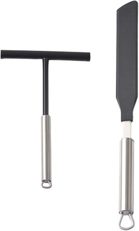 2Pcs Crepe Spreader and Set Pancake Maker Tools for Dining Room Home